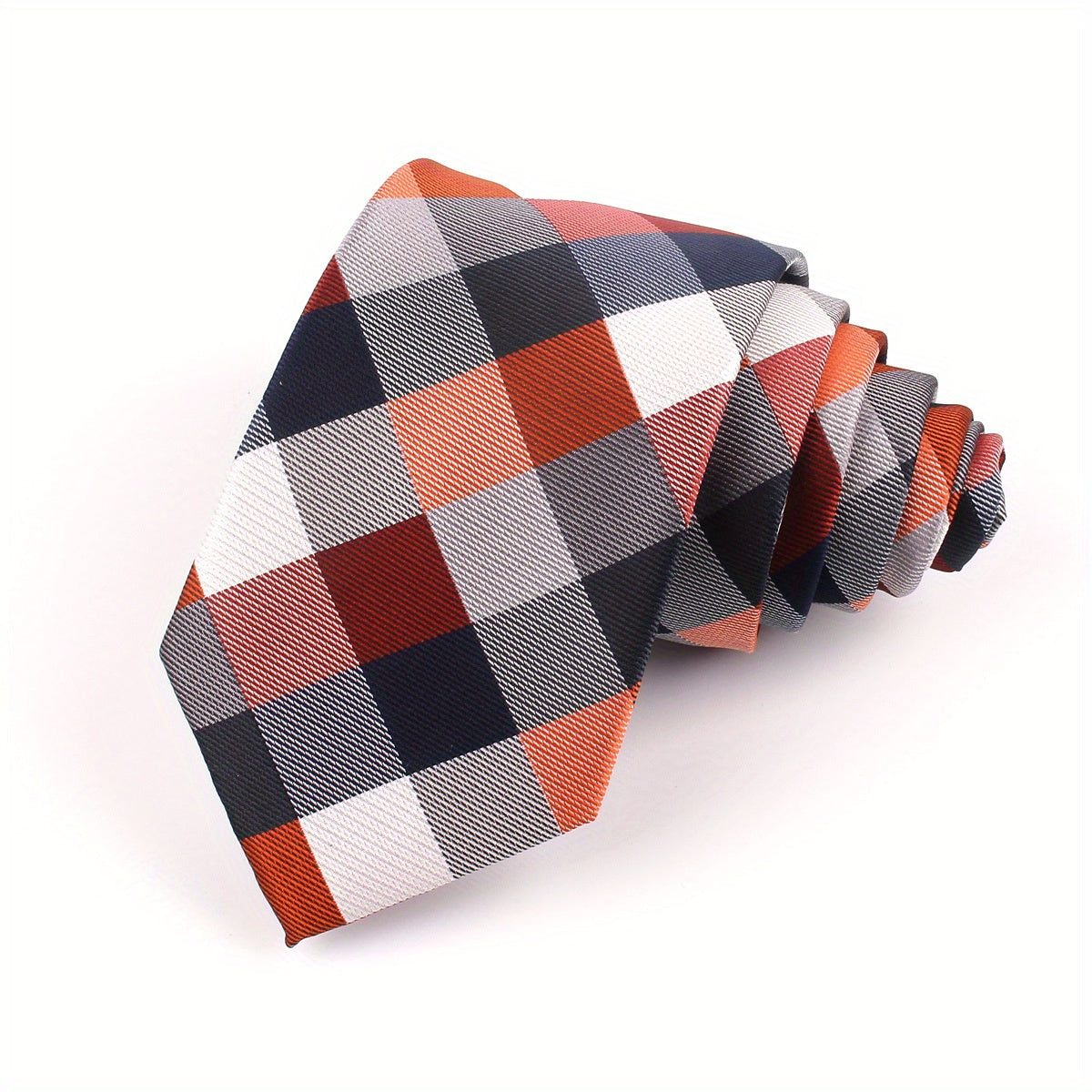 Cravate Homme – Motif Carreaux Classique, Polyester Résistant, Couleurs Vives