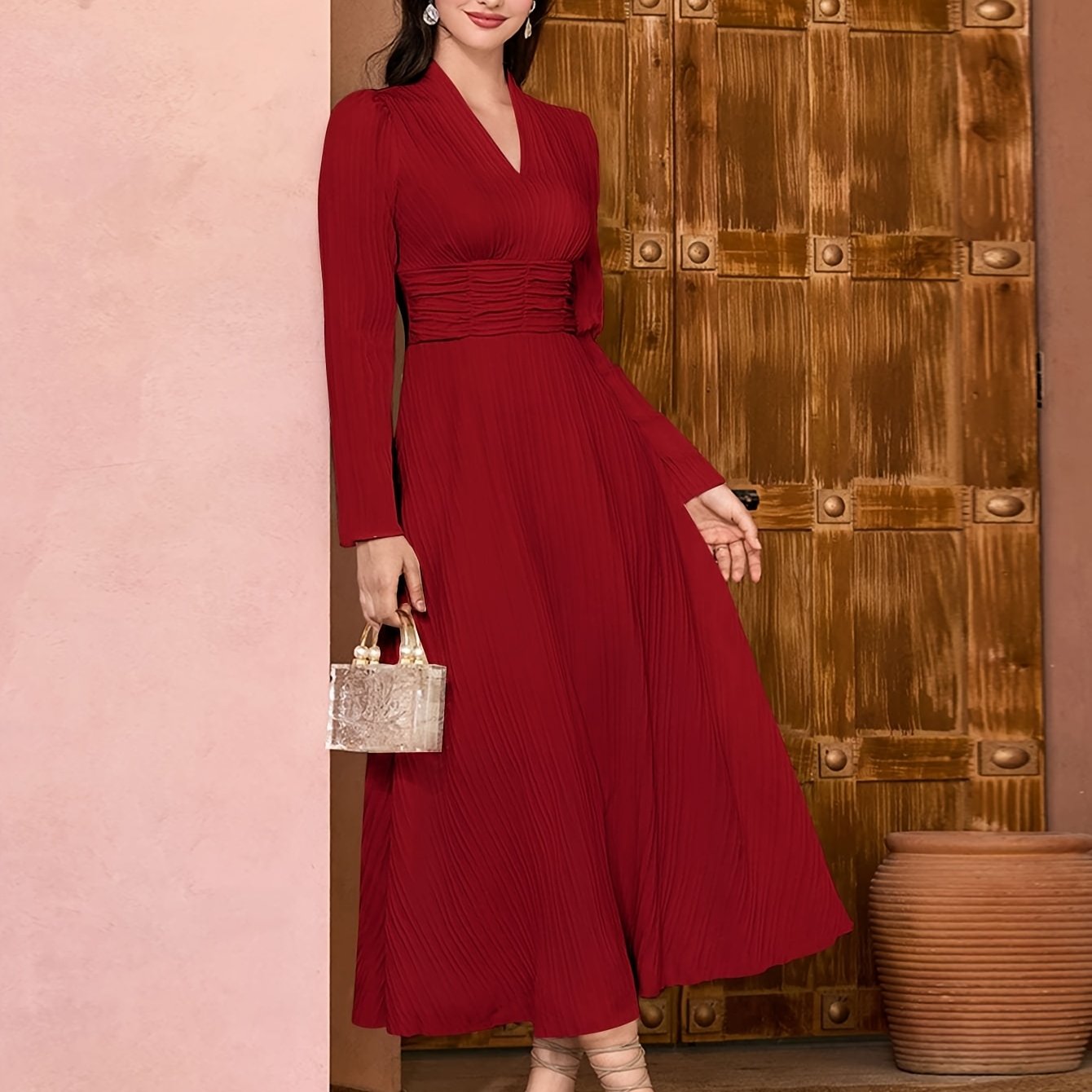 Fashion Casual Solid Color Women's Maxi Dress