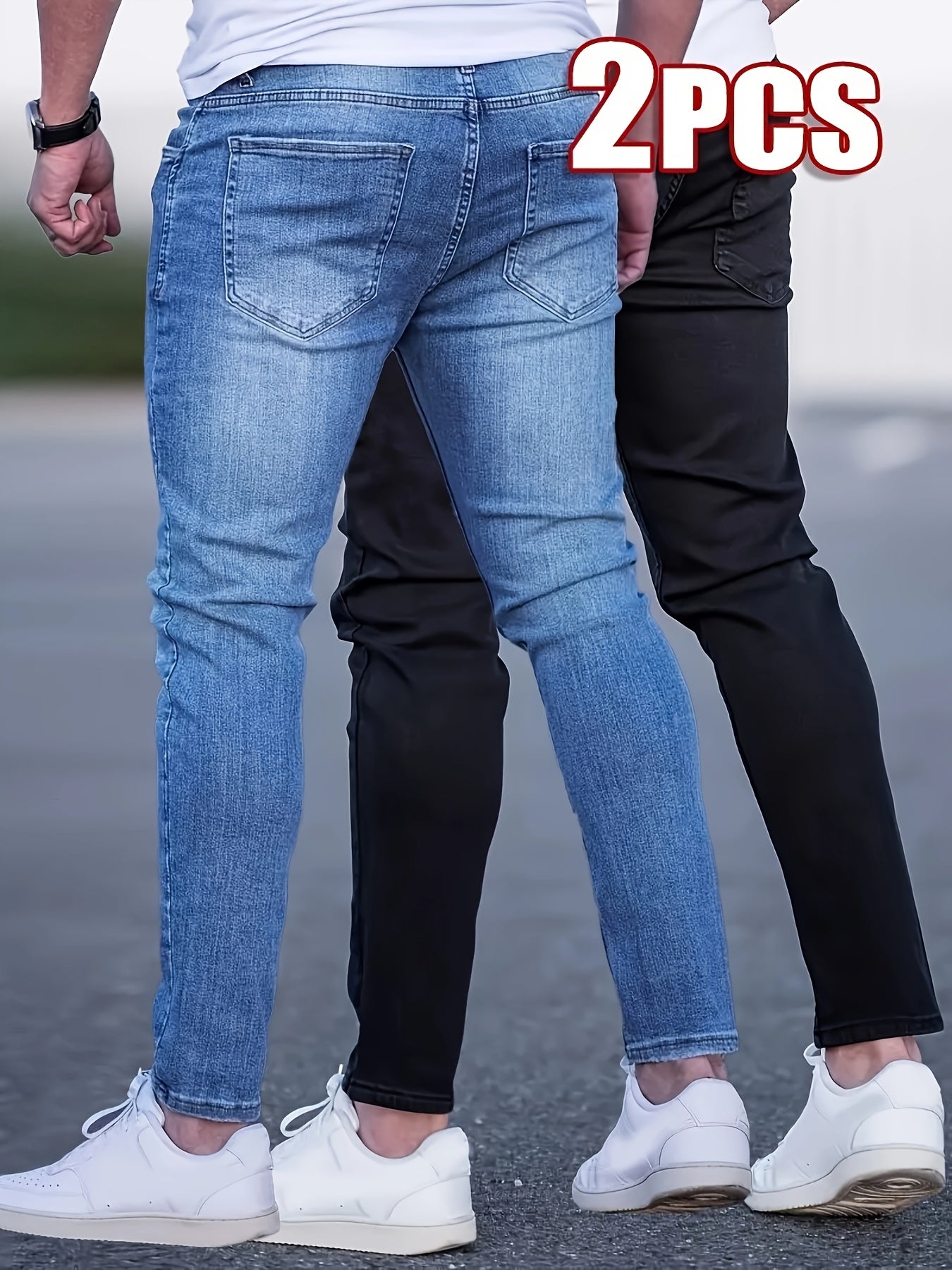 Jean slim élégant pour homme (lot de 2)