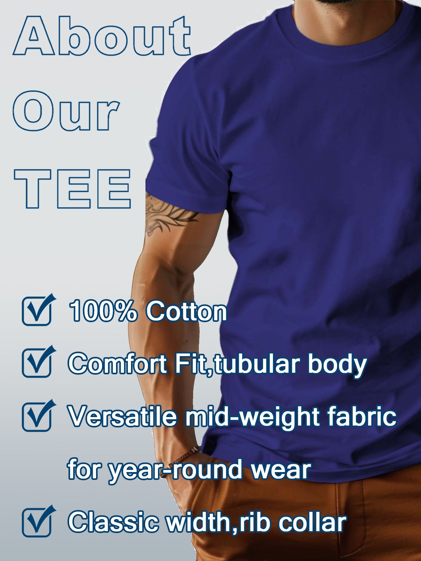 Men'S Vintage 1967 Graphic T-Shirt - Heavyweight 210gsm Crew Neck Tee with Bold "Vintage 49.96meter Print, Casual Short Sleeve, Brown, Perfect for Casual Attire, Vintage T Shirts