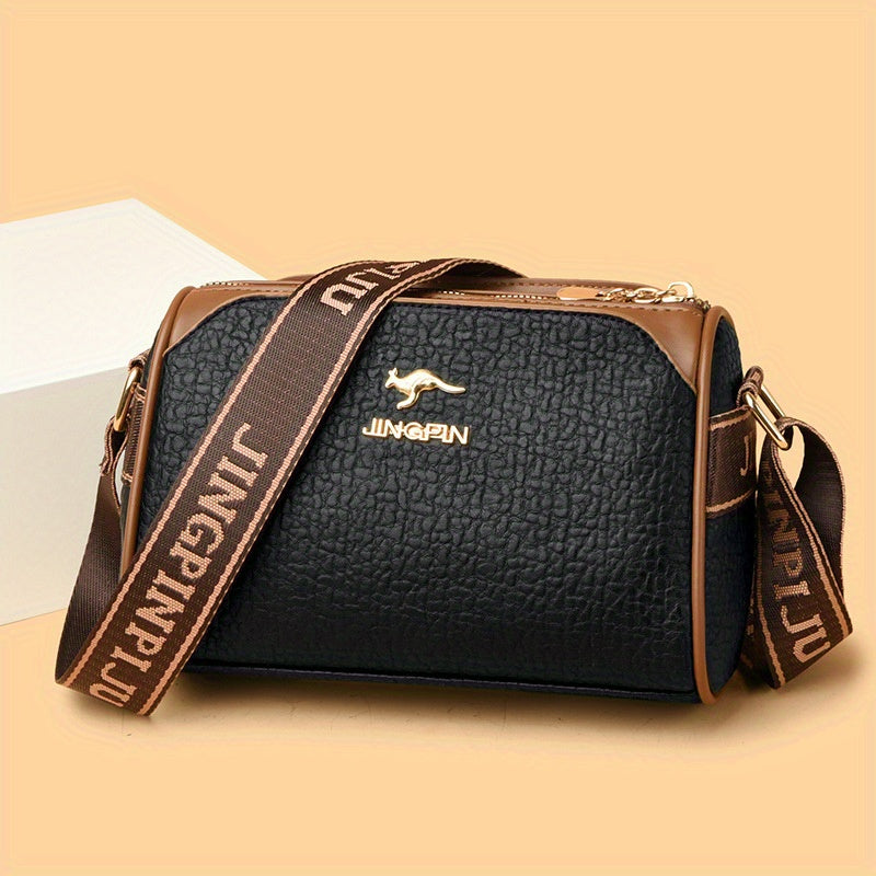 Sac bandoulière femme 2, style oreiller, polyvalent, couleur unie, 3 compartiments, chic et tendance