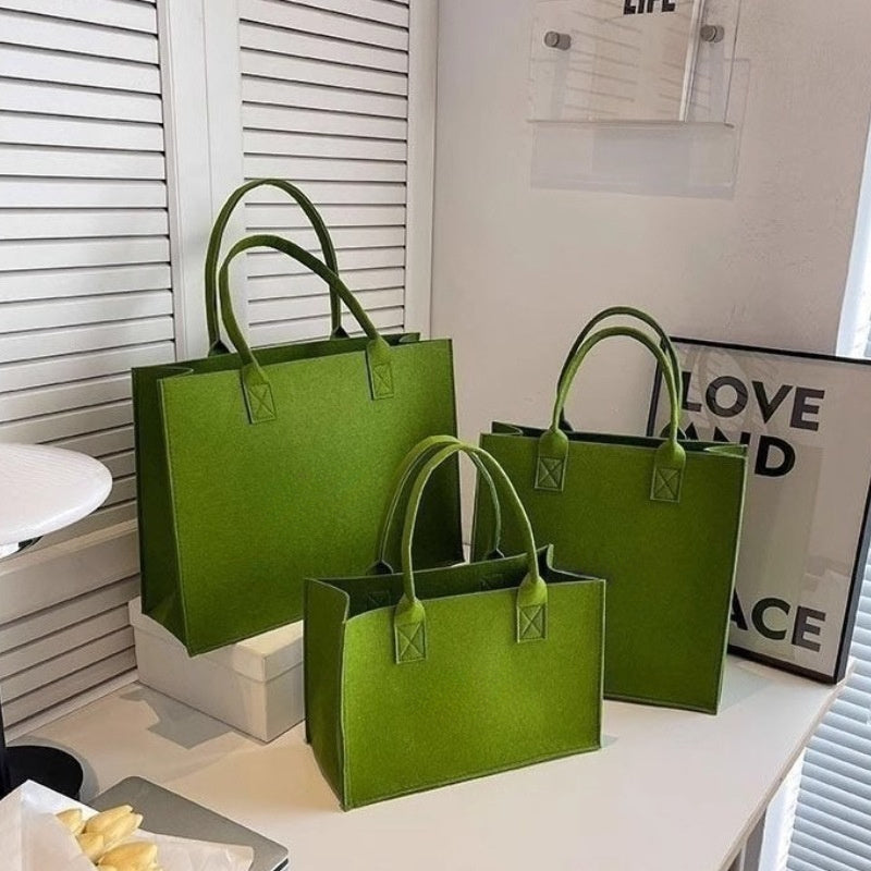 Sac Cabas en Feutre Simple pour Femmes – Idéal pour Employées de Bureau, Étudiantes, Fêtes, Déplacements, Extérieur, Léger avec Grande Capacité de Rangement