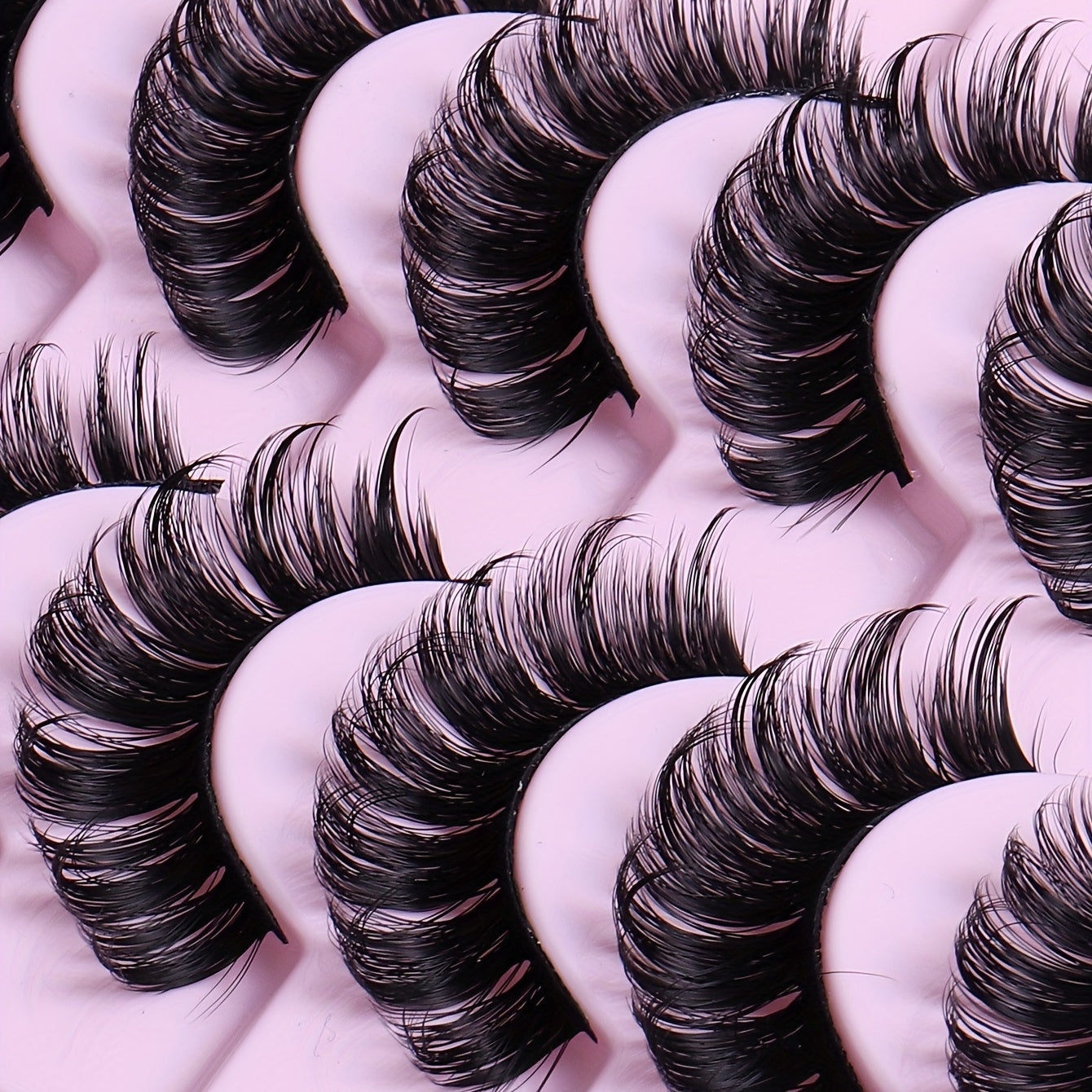 10 Paires de Cils – Volume Russe Épais, Effet 3D Fluffy, Réutilisables, Longueurs Mixtes, Débutant-Friendly, Style DD Curl, Multi-Pack
