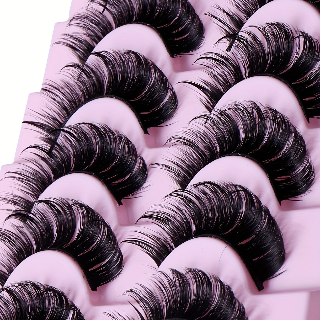 10 Paires de Cils – Volume Russe Épais, Effet 3D Fluffy, Réutilisables, Longueurs Mixtes, Débutant-Friendly, Style DD Curl, Multi-Pack