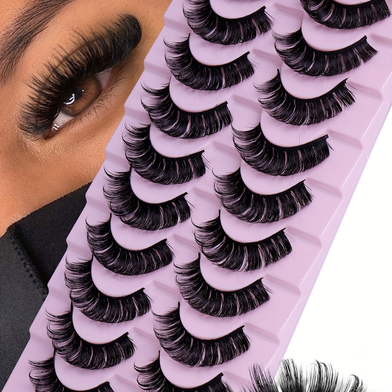 10 Paires de Cils – Volume Russe Épais, Effet 3D Fluffy, Réutilisables, Longueurs Mixtes, Débutant-Friendly, Style DD Curl, Multi-Pack