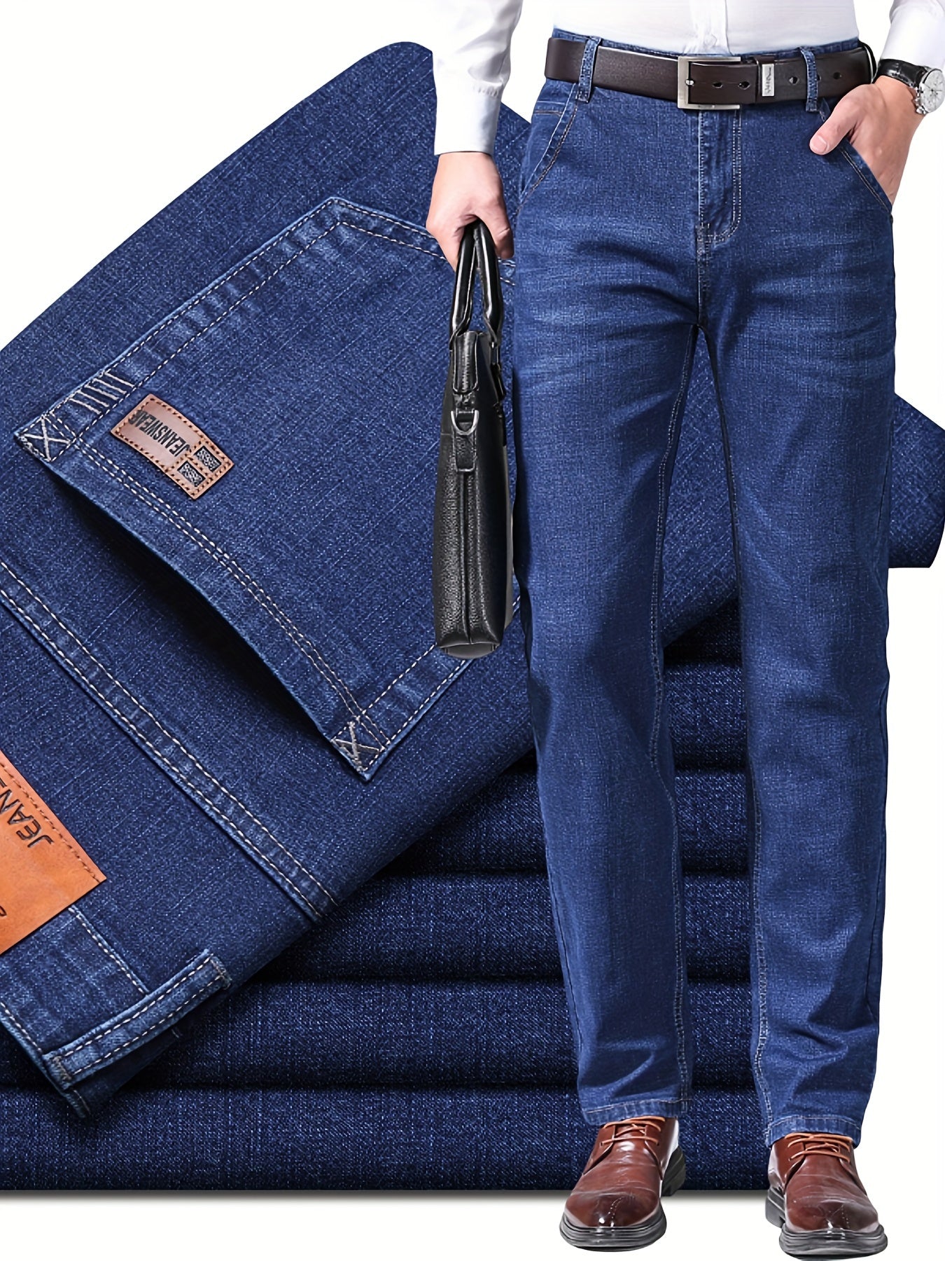 Jean Homme Grande Taille – Confortable et Stylé, Style Business, Toutes Saisons