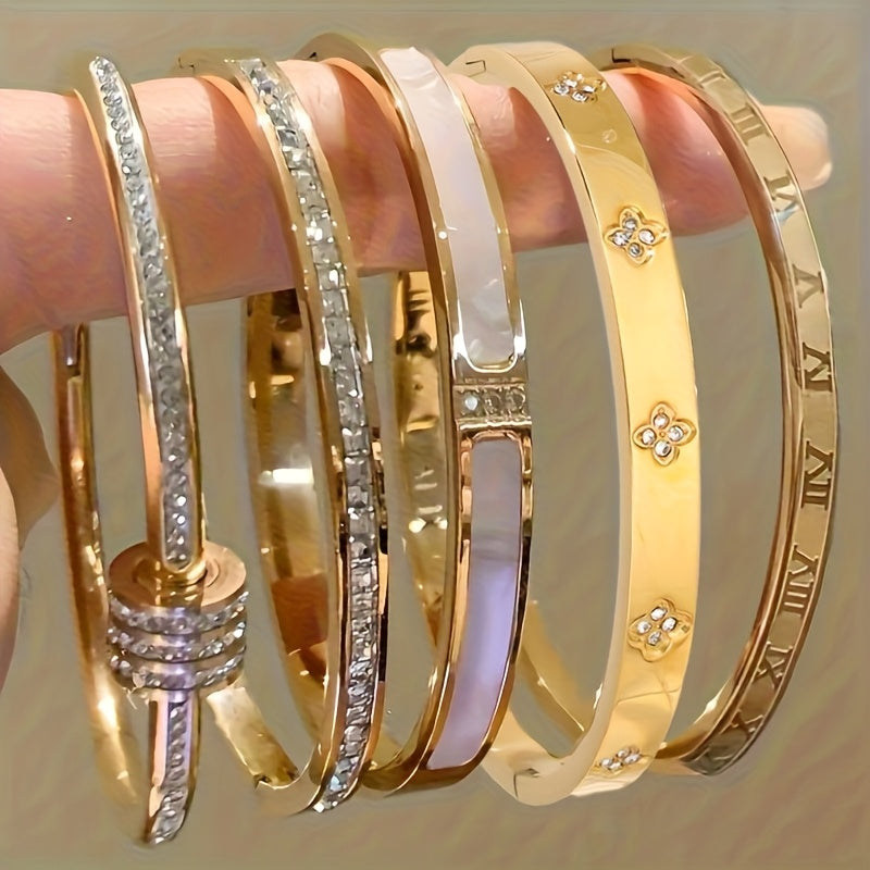 Bracelet Mode en Acier Inoxydable Titane – Unisexe, Idéal Cadeau Vacances et Tenues de Fête, Pour Adolescents, Bijou Tendance et Chic, Accessoire Durable et Hypoallergénique