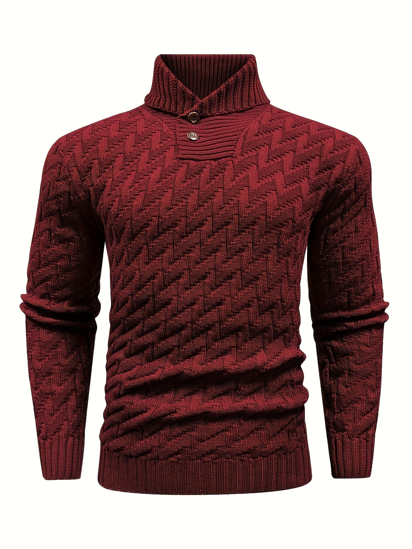 Men'S Stylish Pullover Sweater with a Collar for Commuting in Solid Colors.