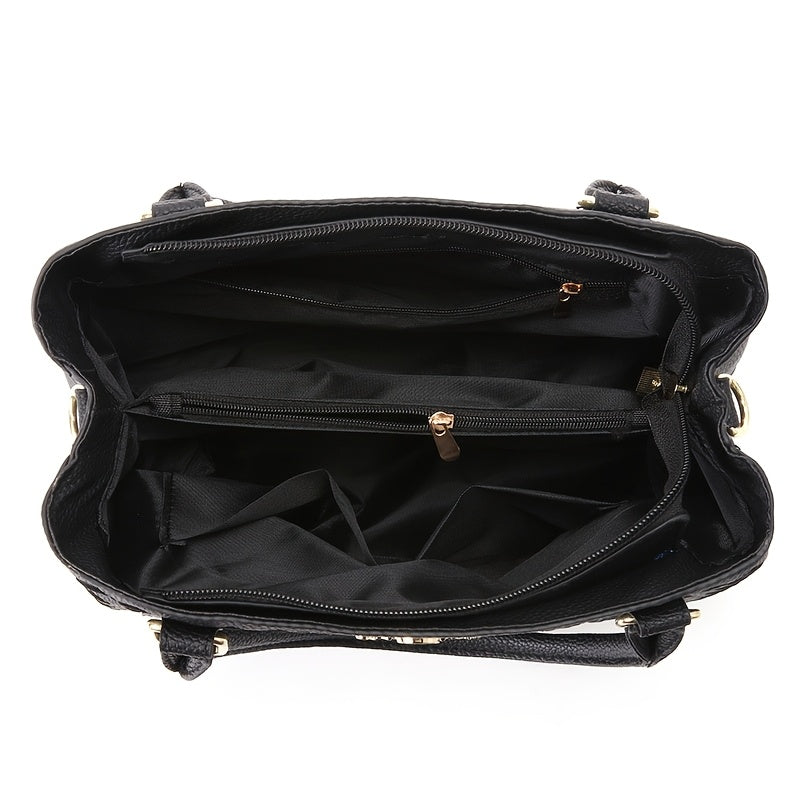 Set Multi-Pièces Femme – Sac Cabas Grande Capacité à Motif Lettres, Tendance et Élégant, Idéal pour Maman, Cadeau Décontracté pour Thanksgiving ou pour Petite Amie