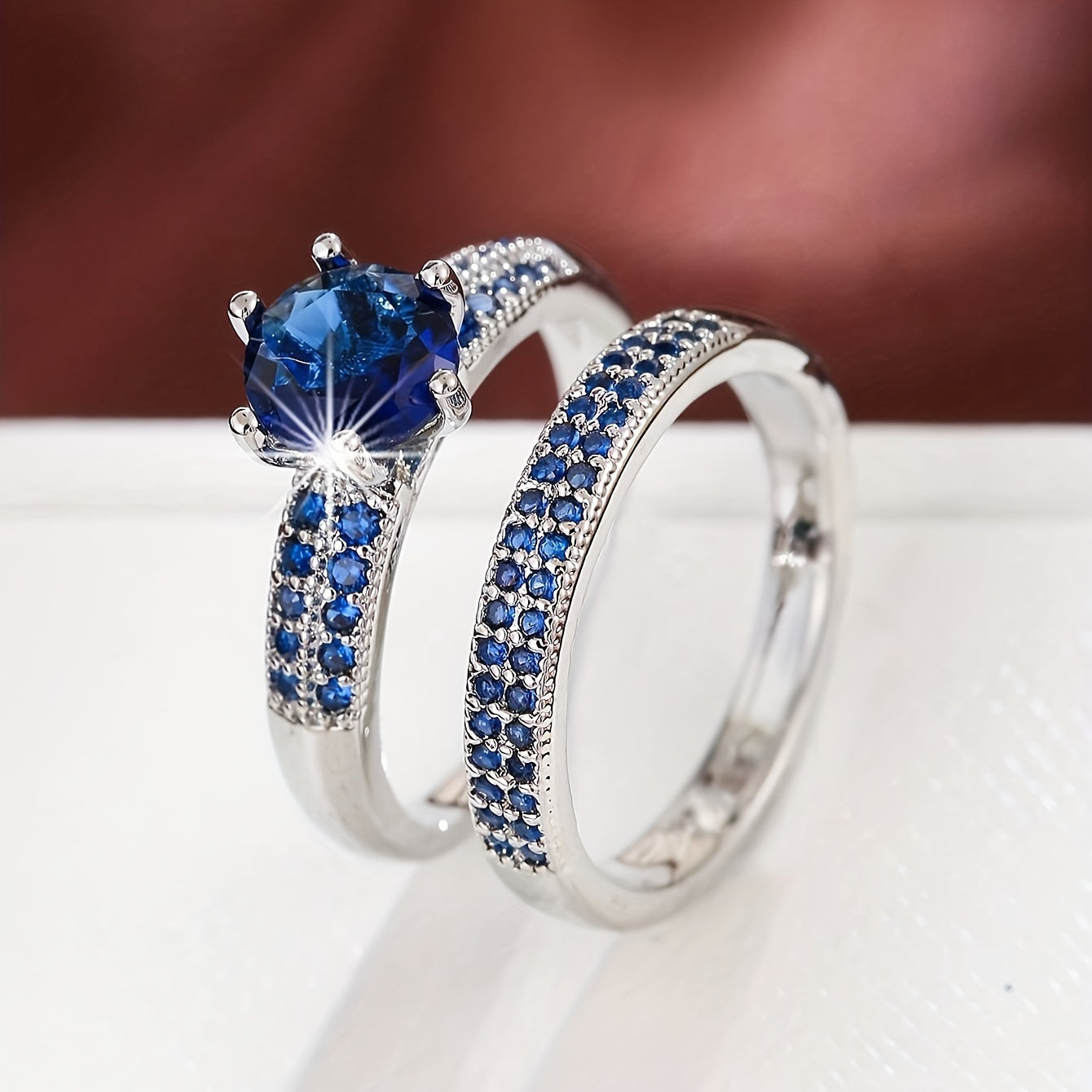 New Fashionable European And American Style Ring with Synthetic Zirconium Combination