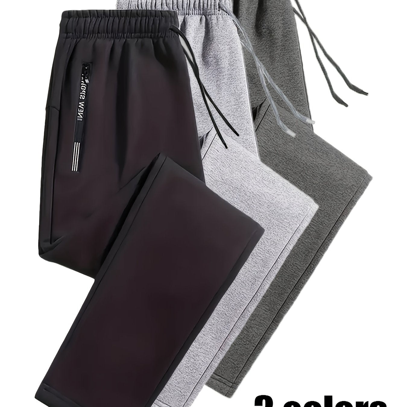 Joggers Unisex Tout Saison – Cordon Élastique, Poche Zippée, Full-Zip, Fitness & Gym