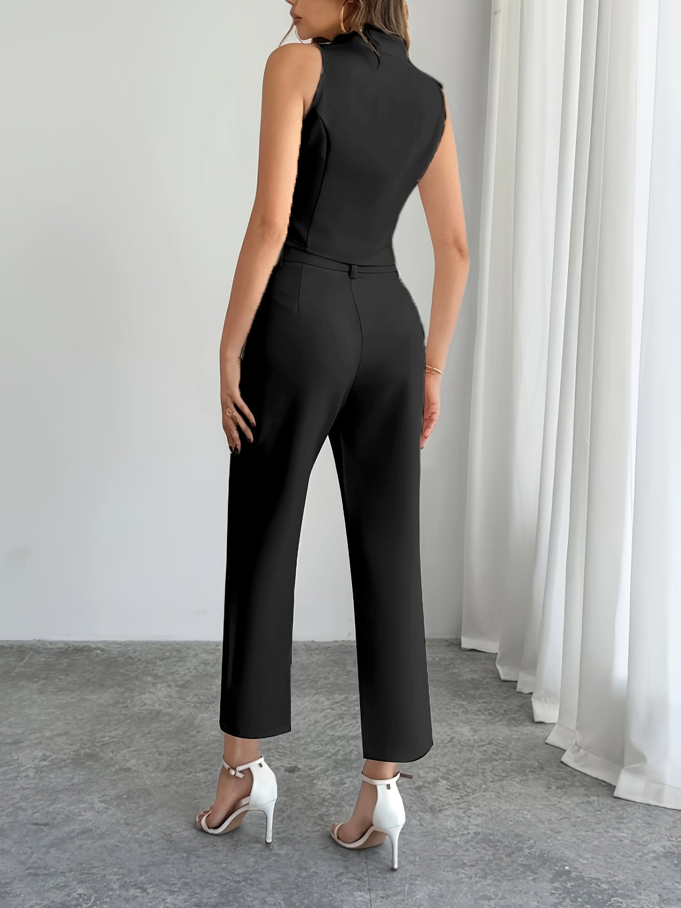 Ensemble gilet et pantalon long élégant et stylé