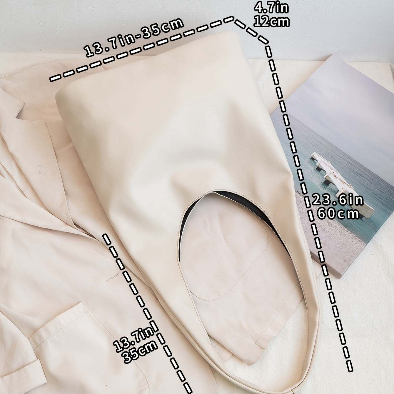 Sac Femme – Sac Hobo Tendance Couleur Unie, Sac à Main Décontracté
