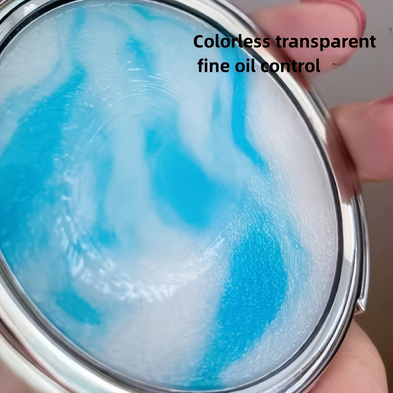 Poudre transparente – Contrôle de l’huile, texture jelly douce et matte, poudre visage longue tenue et raffermissante, avec mini houppette pour un maquillage léger et parfait, waterproof, sans huile, adaptée à tous types de peau