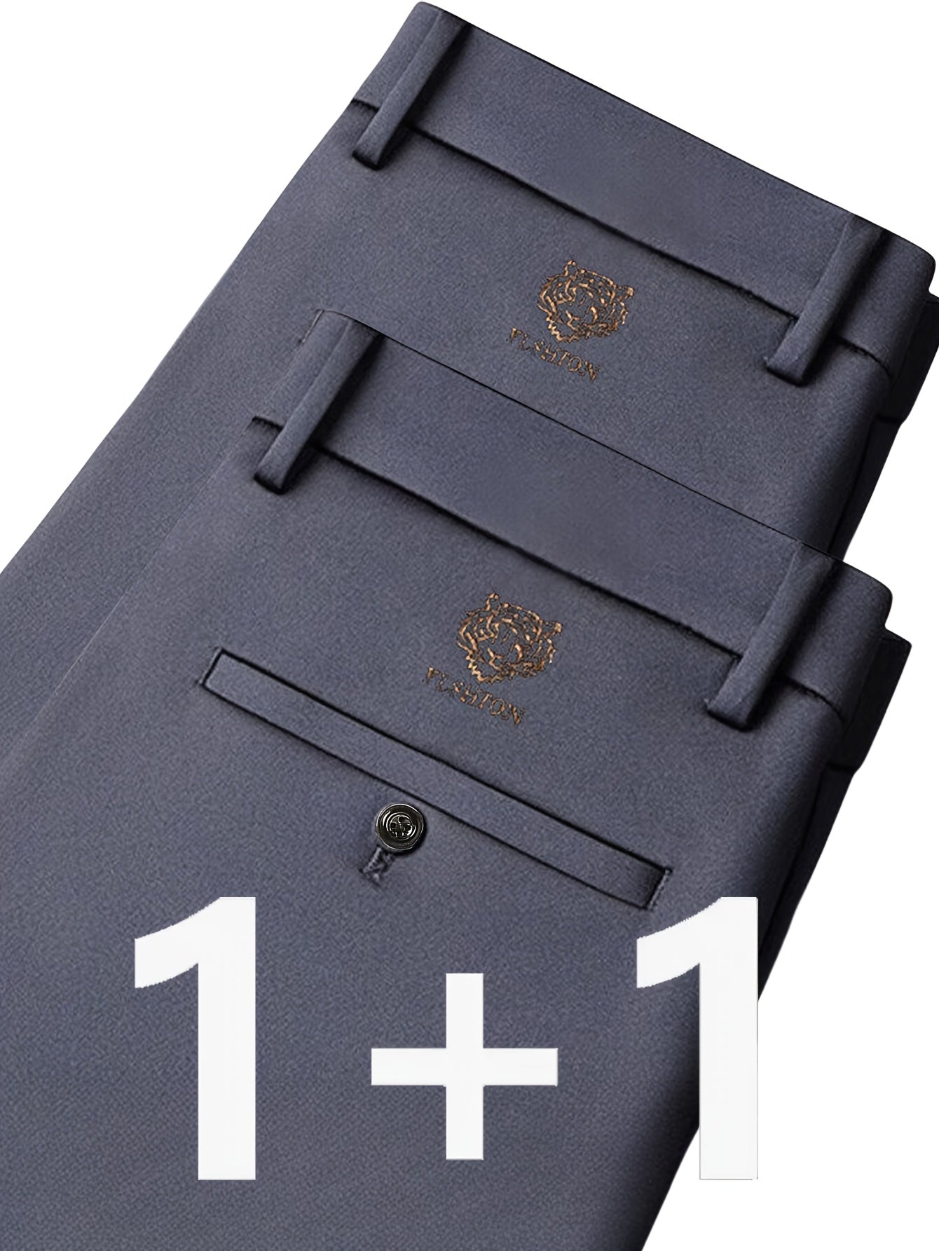 2pcs Pantalons Homme – Anti-Rides, Sans Repassage, Formels, Moyen Âge & Seniors