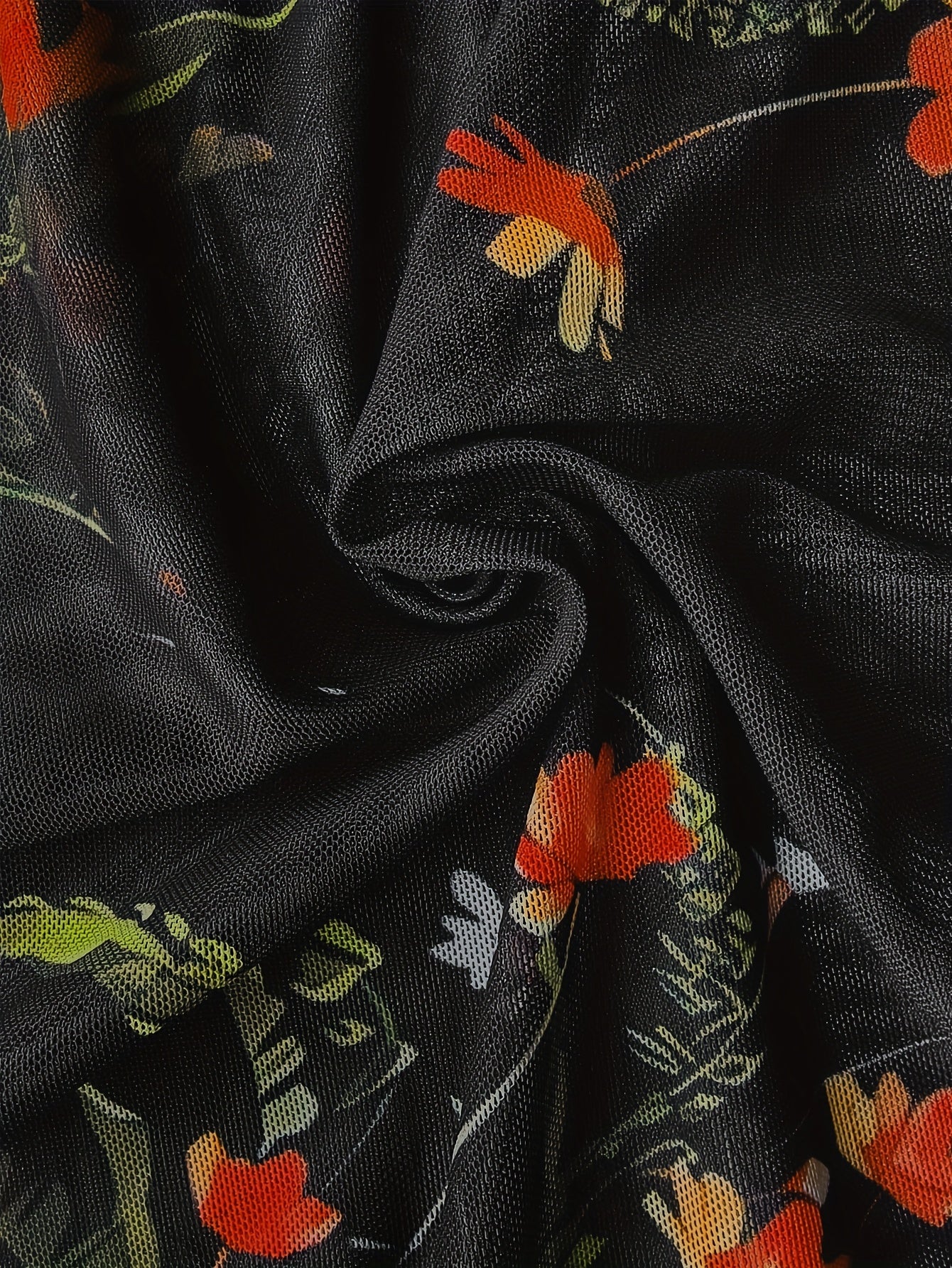 Robe fleurie élégante femme – coupe A-line, manches évasées, imprimé floral noir, lavable en machine, pour soirées, bureau et quotidien, col rond, détails stylés