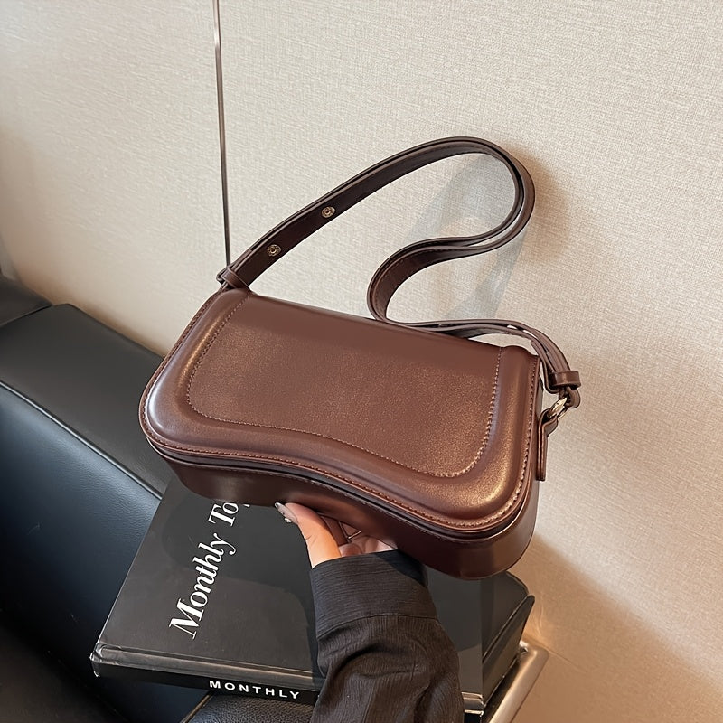 Nouveau sac bandoulière ajustable pour femmes 2025, inspiré du style vintage – petit sac carré haut de gamme à fermeture à pression, rouge et noir, polyvalent pour les occasions décontractées et formelles, style japonais moderne avec finition lisse