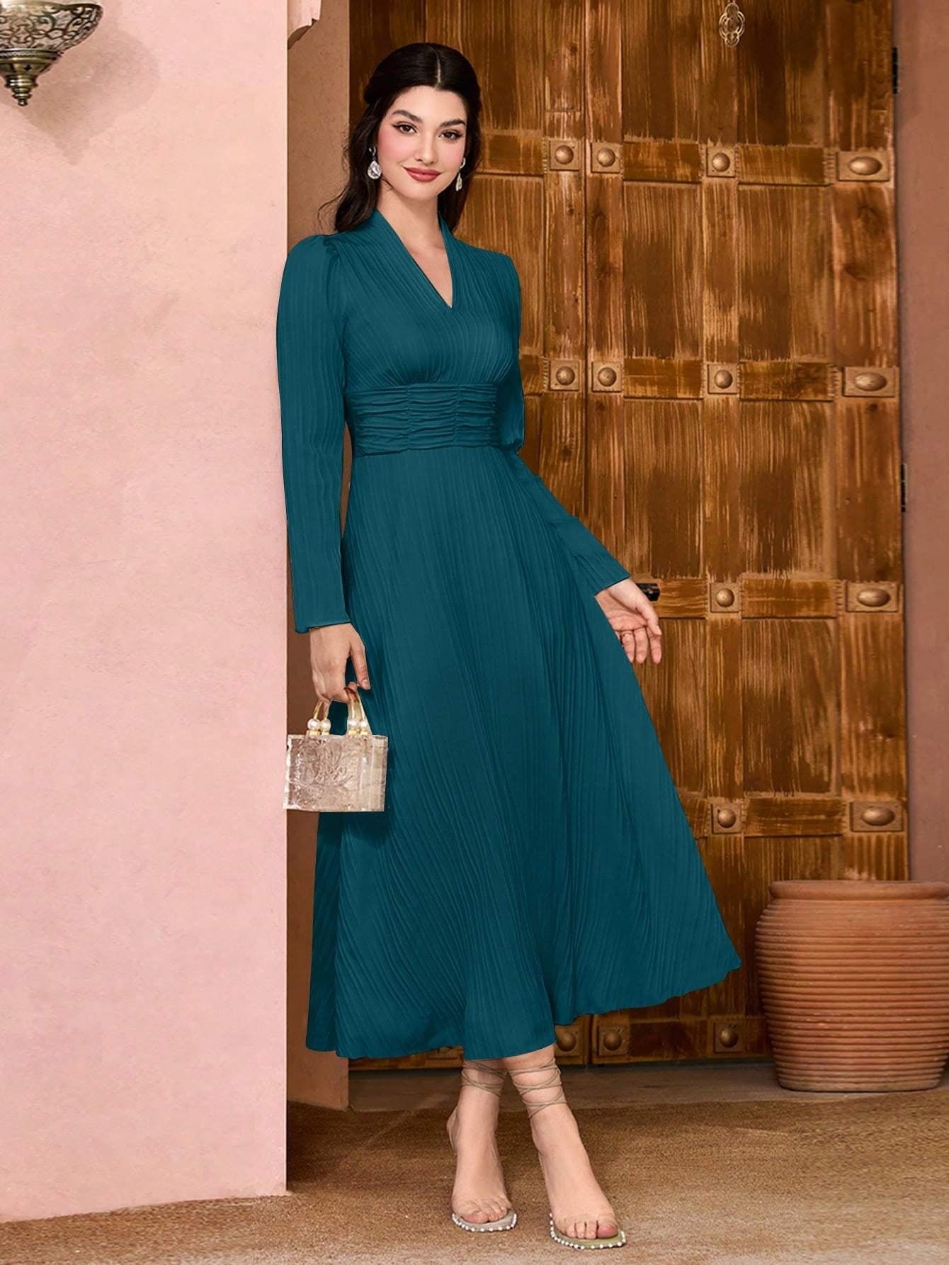 Fashion Casual Solid Color Women's Maxi Dress