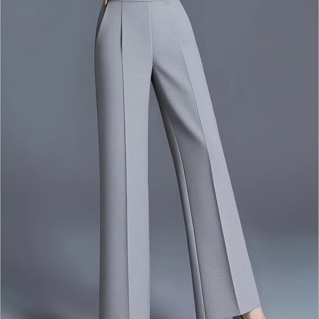 Pantalon Femme Taille Haute Oversize – Jambe Large avec Poches Obliques, Élégant et Décontracté, Tous Saisons