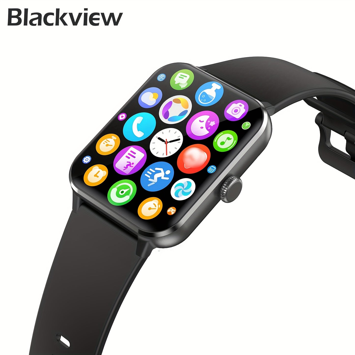 Montre Connectée Homme – Écran 4,7 cm, Appels (Répondre/Appeler), Tracker Fitness, 100+ Modes Sport, Suivi en Temps Réel, Podomètre – Compatible iPhone et Android, Cadeau Idéal