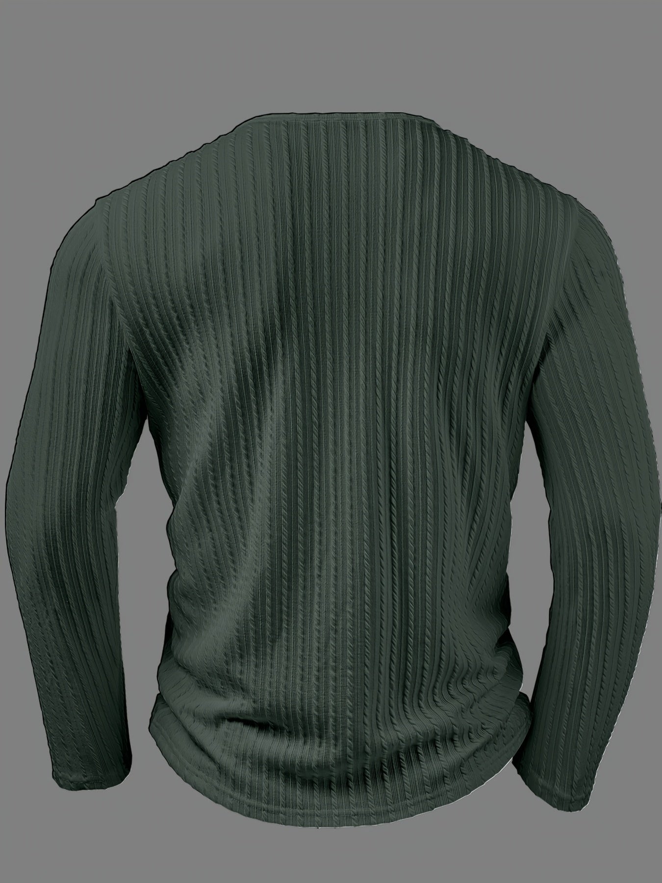 Henley Épais Hiver Homme – Manches Longues Boutonné