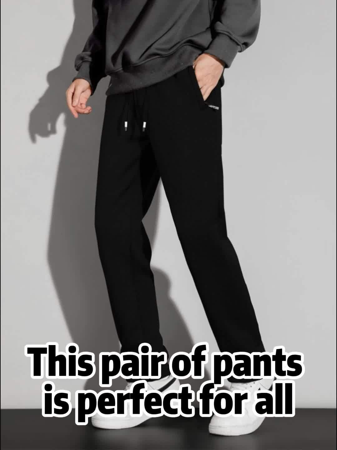 2pcs Pantalons Homme à Cordon – Automne/Hiver, Sport & Casual, Jogging Lâche