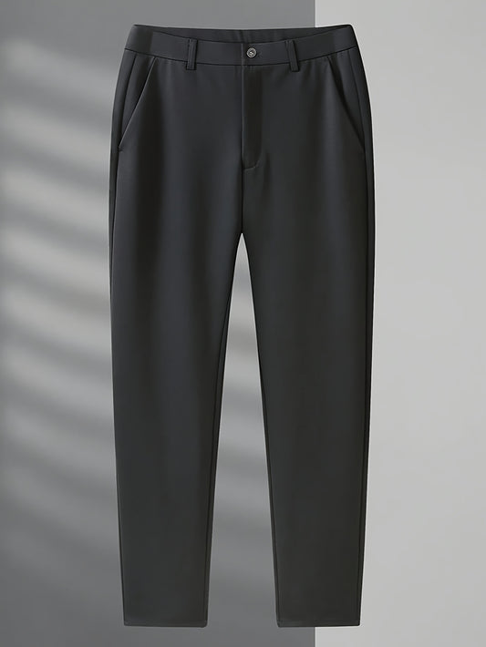Plus Size Men's Business Casual Elastic Waist Pants, PLUS SIZE