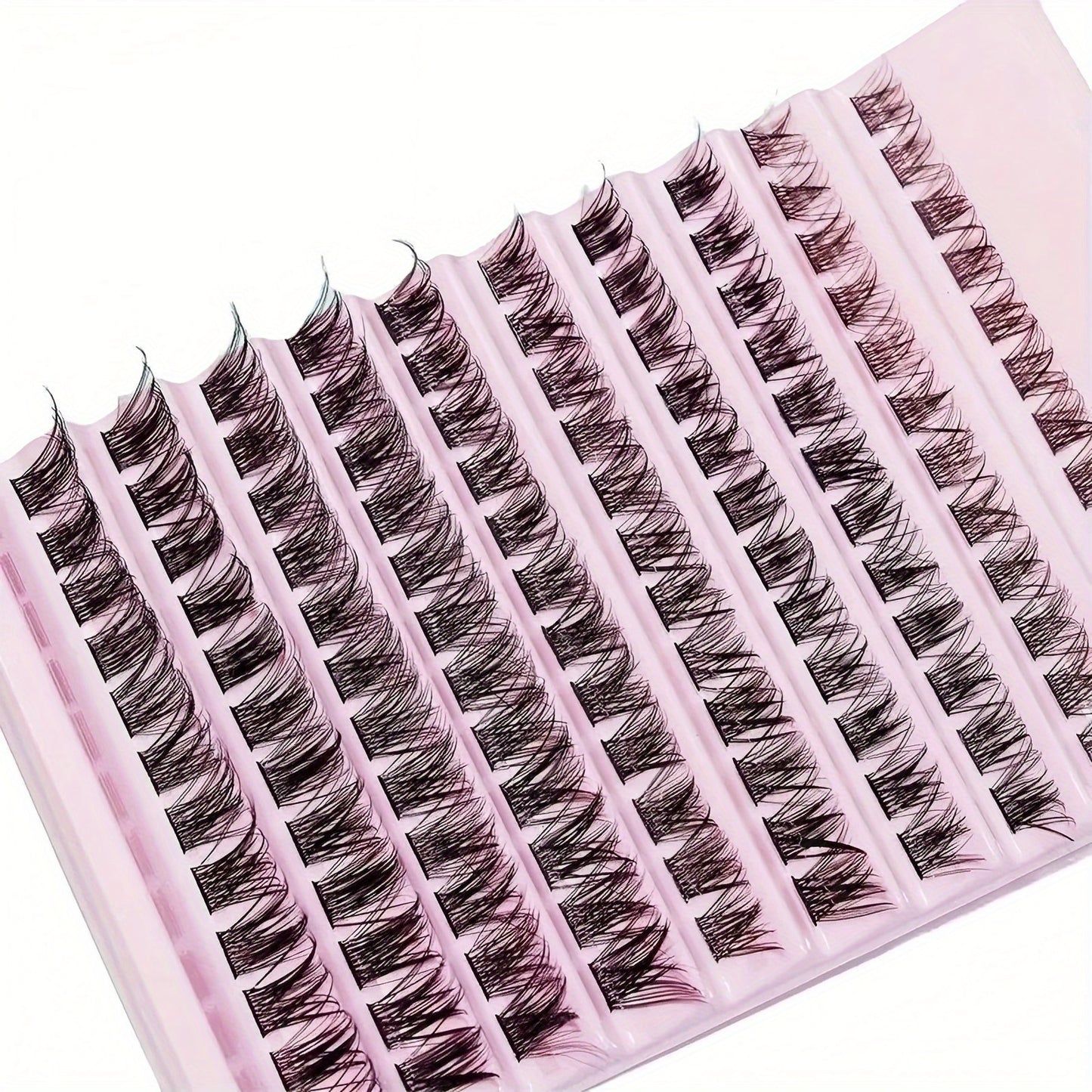 120 pcs Cils en Paquets — Longueurs 8-16 mm, Curl D, Fluffy, Extensions de Cils DIY, Look Naturel, Cils Individuels Wispy, Légers et Doux, Faciles à Appliquer, Parfaits pour Usage Quotidien et Occasions Spéciales, Débutants, Réutilisables