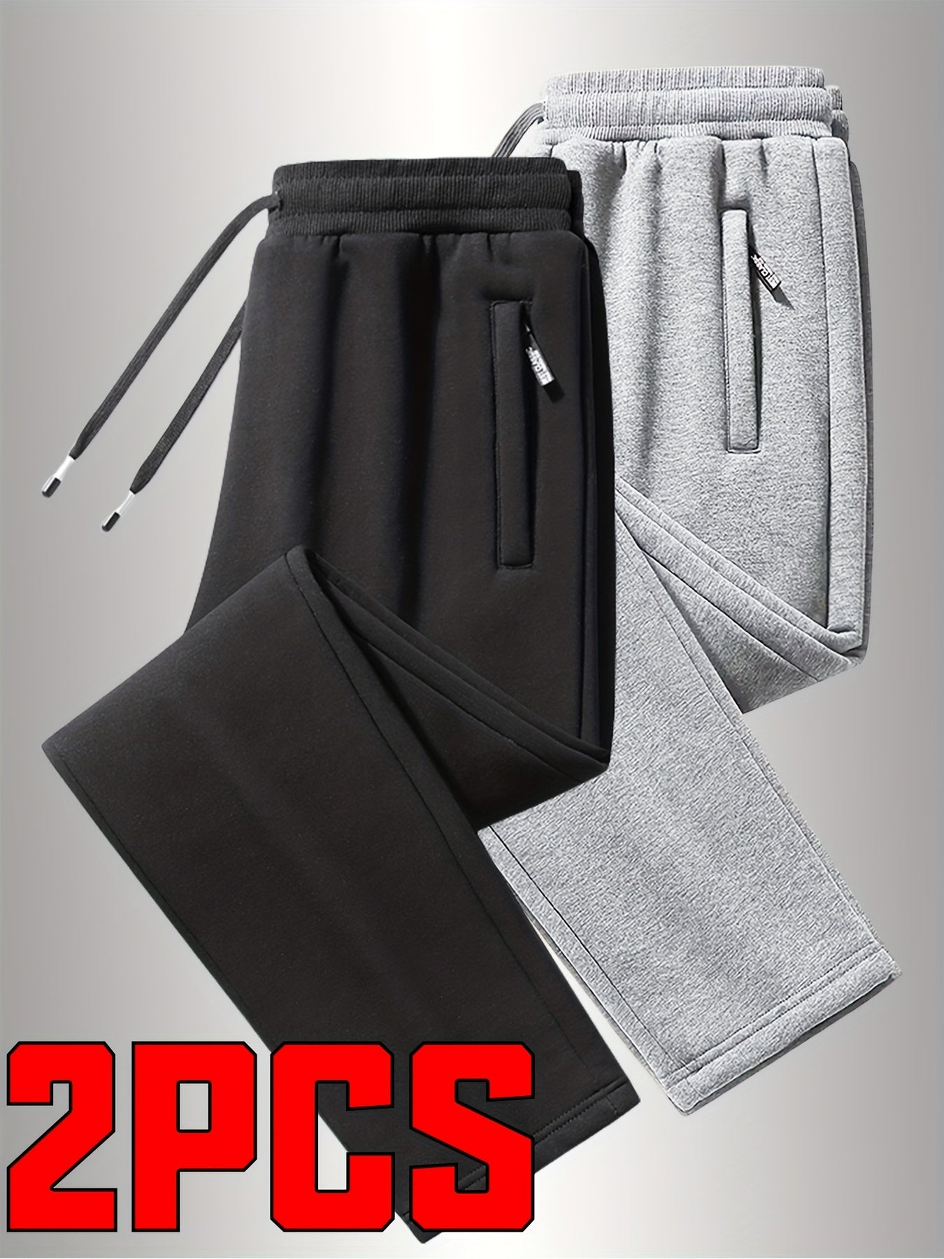 2pcs Pantalons Homme à Cordon – Automne/Hiver, Sport & Casual, Jogging Lâche