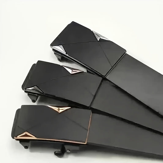 Lot de 3 Ceintures Homme Décontractées 2025 – Boucle Automatique Noire, Style Professionnel Tendance, Cadeau Idéal pour Mari ou Petit Ami