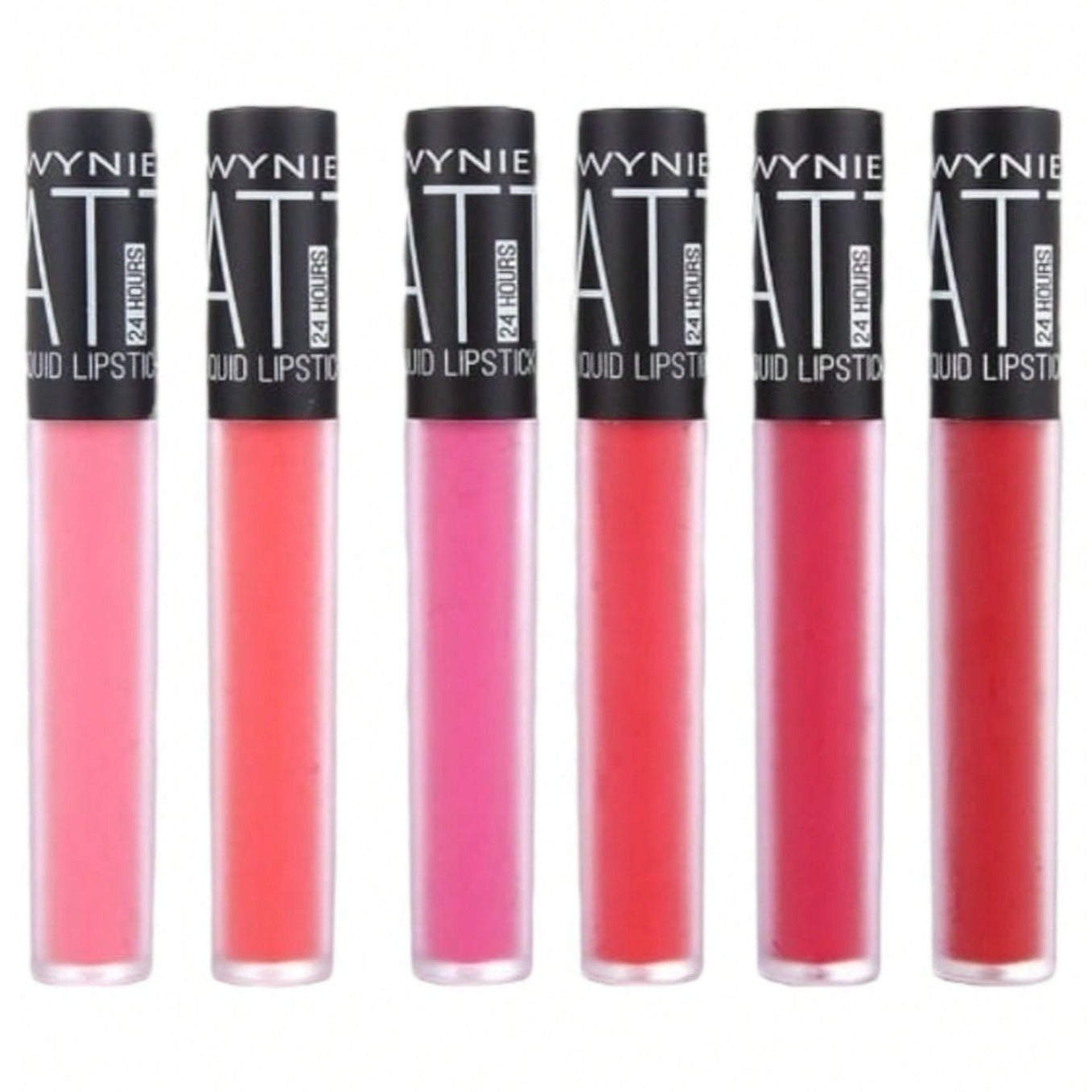 Rouge à Lèvres Liquide Mat Wynie 24 H – Longue Tenue, Fini Velours, Haute Pigmentation, Couleurs Vibrantes, 6 Teintes Disponibles