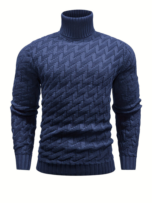 Autumn/Winter New High-neck Knitted Pullover, Trendy and Versatile, Perfect for Casual and Business Occasions
