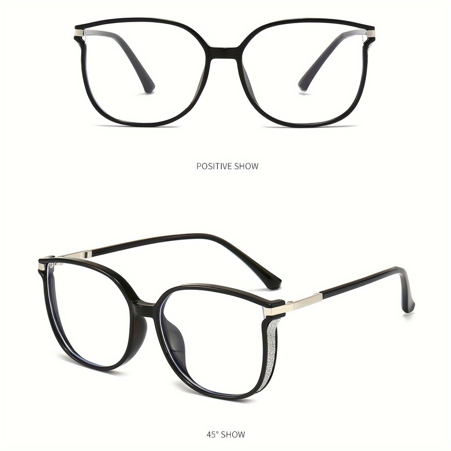 Paire de Lunettes de Lecture Oversize Luxueuses – Design Étoilé avec Étui