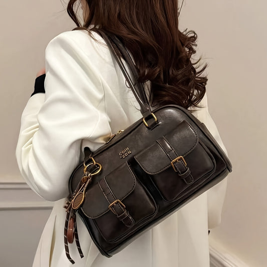 **Sac cabas vintage marron femme**