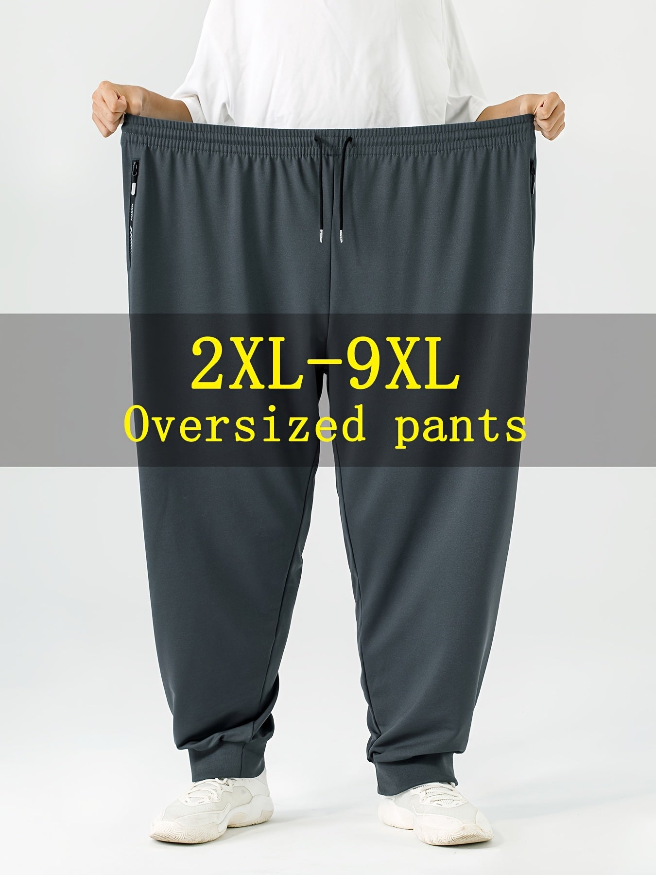 Pantalons Homme Grande Taille (2XL-9XL) – Stretch, Ceinture Élastique, Tout Saison, Casual & Formel