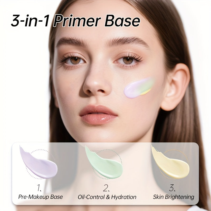 3Color Primer Base CO1 Brightening, Modified pimple mark and redness, Helps conceal imperfections