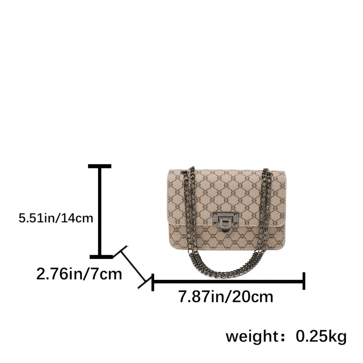 Sac à bandoulière pour femme – grand sac à main spacieux avec chaîne, porté épaule ou croisé, style élégant pour femmes mûres.