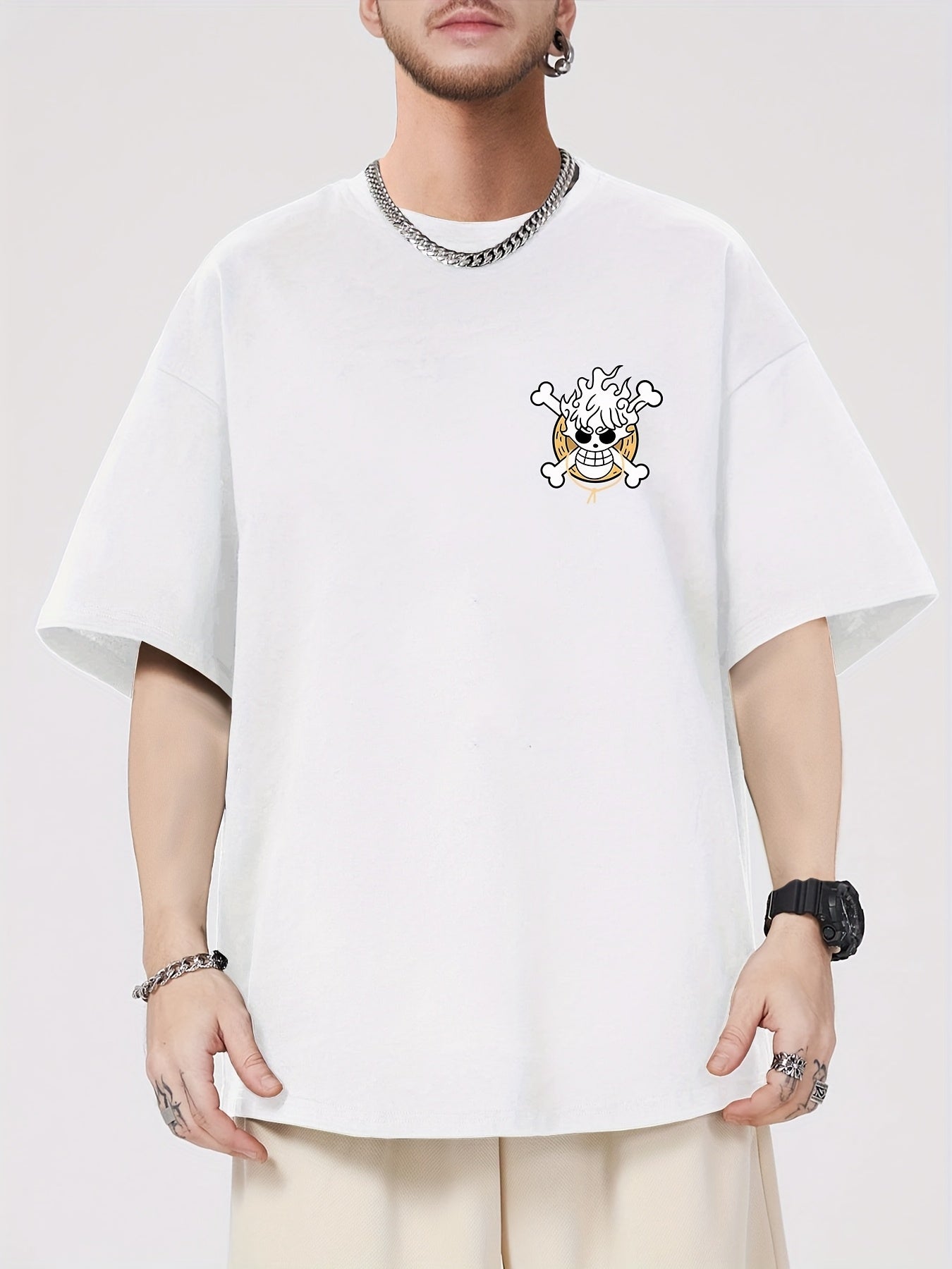 Men's & Women's 100% Cotton Anime Sun God & Japanese Manga Graphic T-Shirt - Breathable Summer Casual Round Neck Tee with One-Sword Sword Art Online Design for Outdoor Sports, Beach, Parties & Casual Attire - Ideal Gift for G