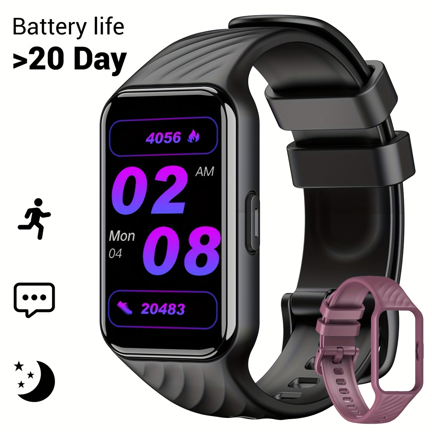 Blackview Smartwatch, Compatible With Android And For IPhone, Fitness Tracker, Fitness Watch With Activity Monitoring 1.85-Inch Touchscreen Smartwatch, With Pedometer, Calorie Meter And Stopwatch, BT 5.3 Call, Multi-Sport Mod