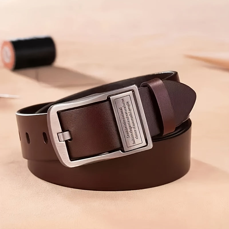 Ceinture Homme – Noir Classique, Style Professionnel et Décontracté, Boucle en Alliage, Parfaite pour Jeans et Tenue de Travail, Largeur Moyenne, Idéale pour Tenues Formelles et Décontractées, Résistante à la Transpiration