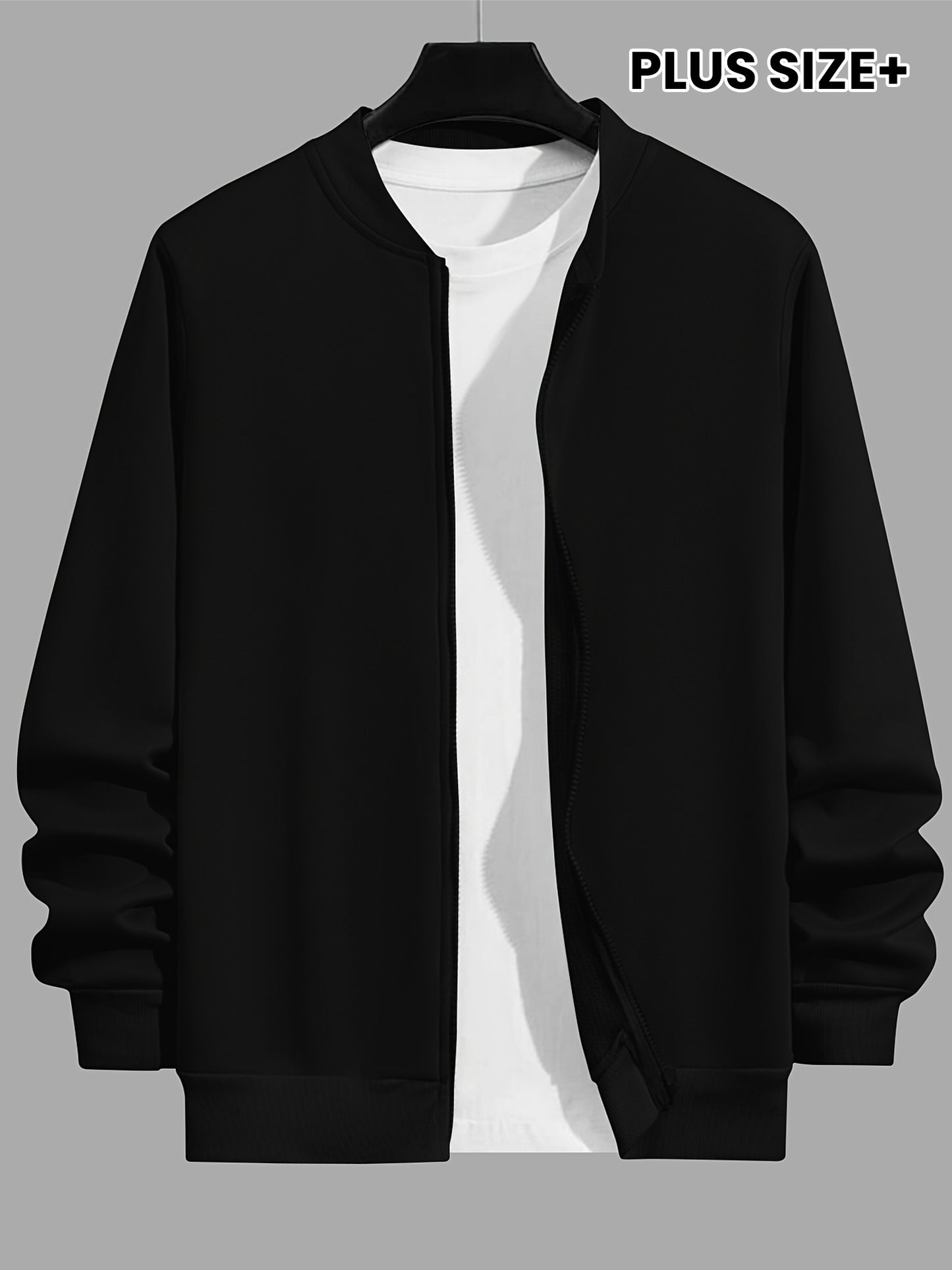 Veste Homme Zip – Col Baseball Grande Taille