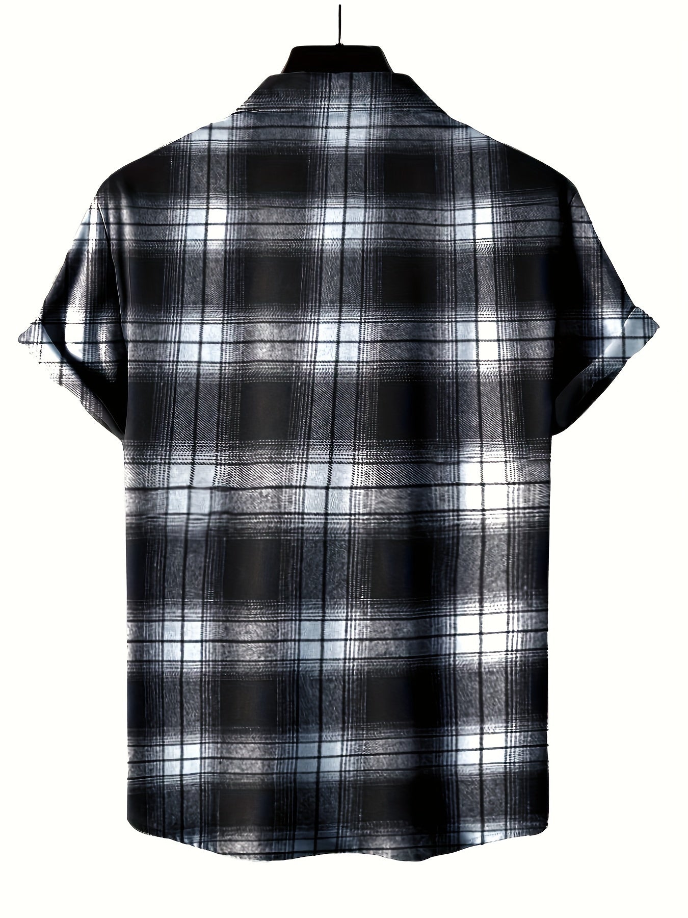 Plaid Fashionable And Simple Men's Short Sleeve Casual Lapel Simple Shirt, Trendy And Versatile, Suitable For Dates