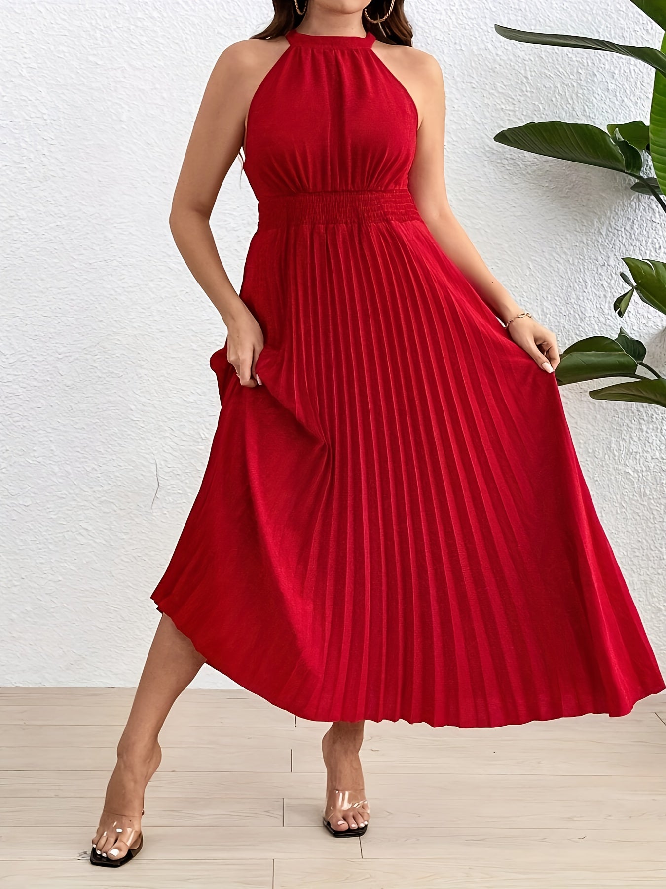 Robe maxi élégante grande taille femme – longue et fluide, pour soirées ou invités de mariage, lavable en machine, tissu non transparent, tenue formelle pour événements spéciaux et quotidien, coupe sophistiquée