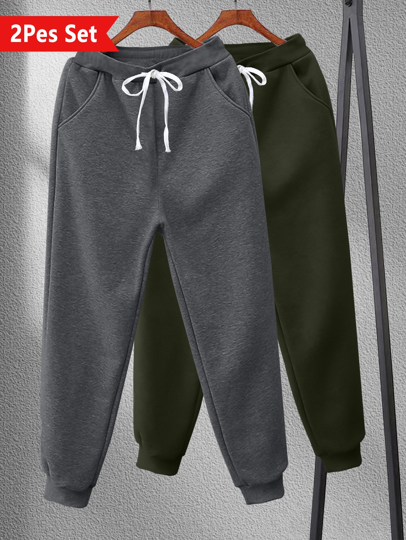 2pcs Pantalons Homme Grande Taille – Casual Sport, Indoor & Outdoor