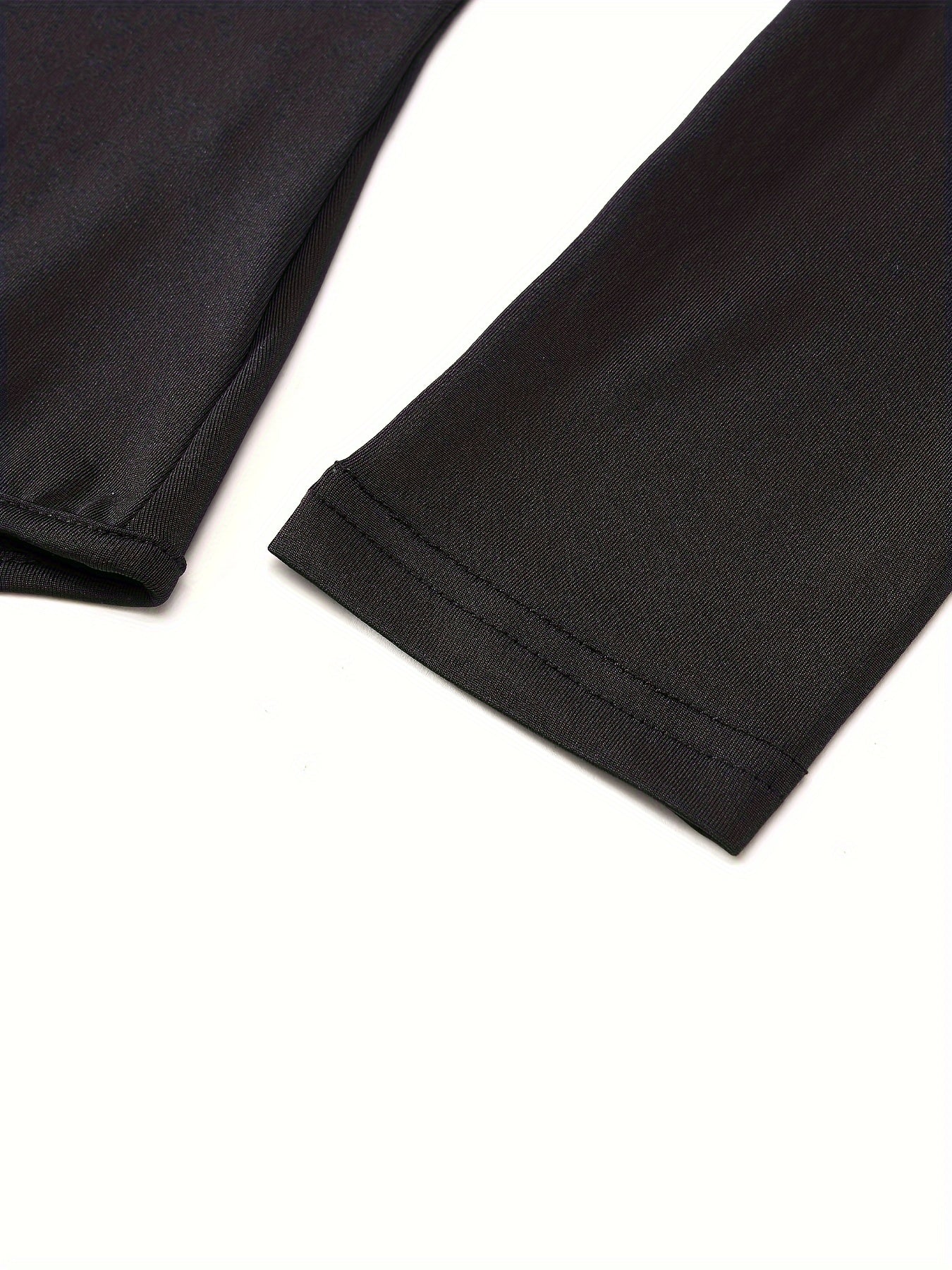 Body femme à manches longues, col carré, en polyester extensible et spandex, couleur unie, style combishort de yoga avec culotte intégrée