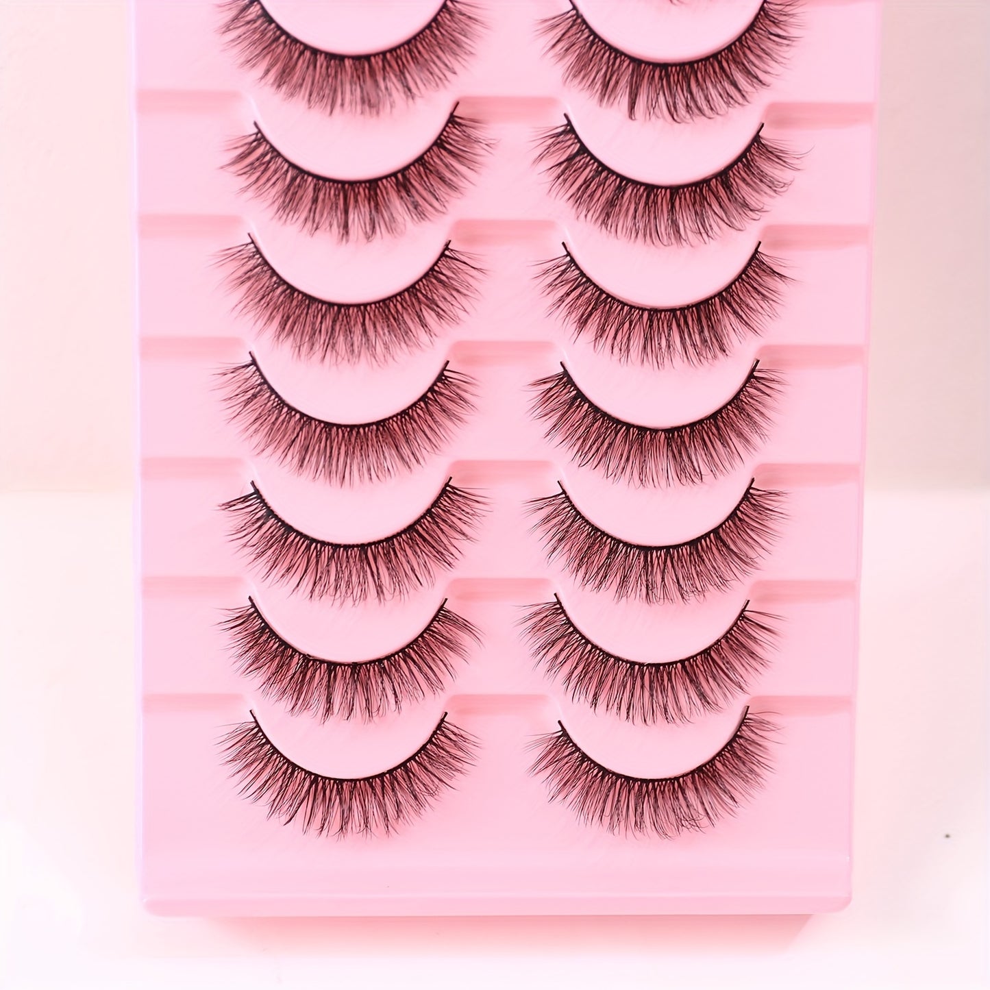 10 paires de faux cils luxueux et duveteux, effet œil de chat 5D, cils en fibre imitation vison, application facile, maquillage envoûtant, faits main, réutilisables, pour un usage quotidien et de soirée