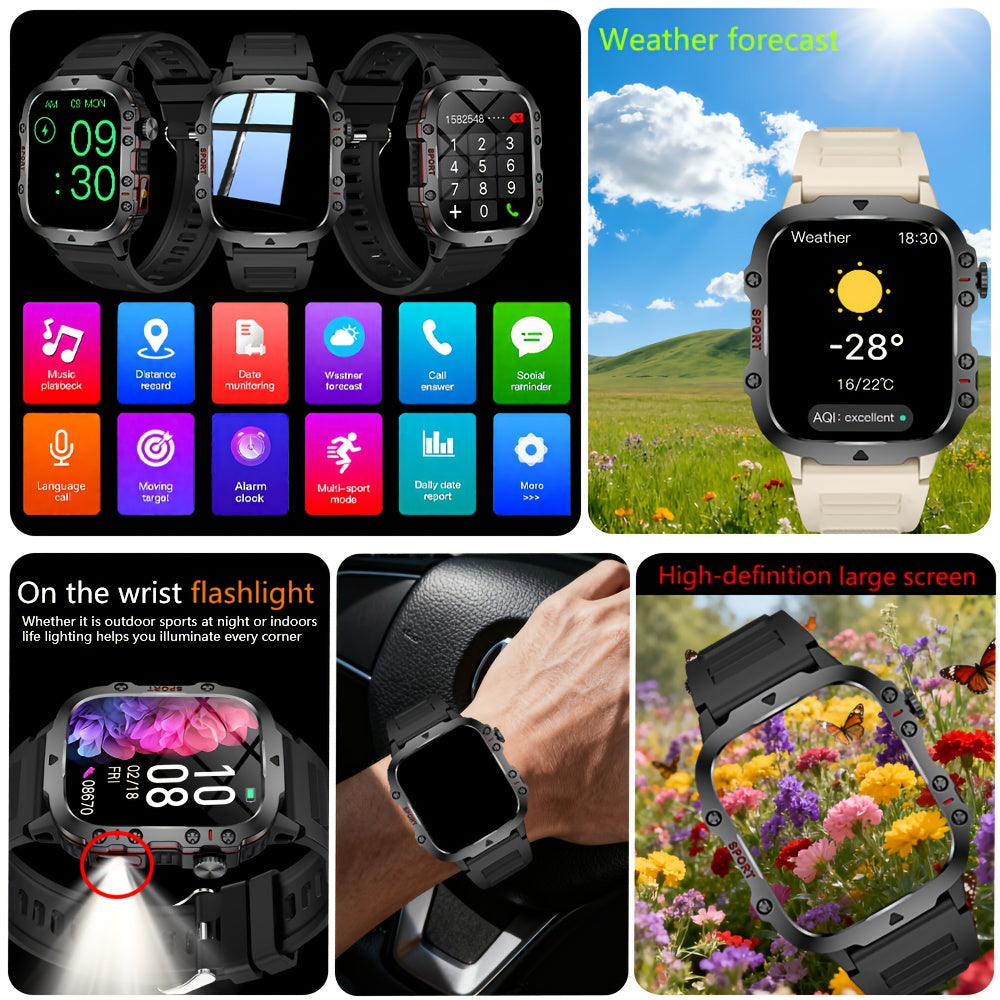 Nouvelle Montre Connectée Homme & Femme – Appels/SMS Sans Fil, Multi-Modes Sport, Contrôle Caméra à Distance, Tracker Fitness – Compatible Android et iPhone