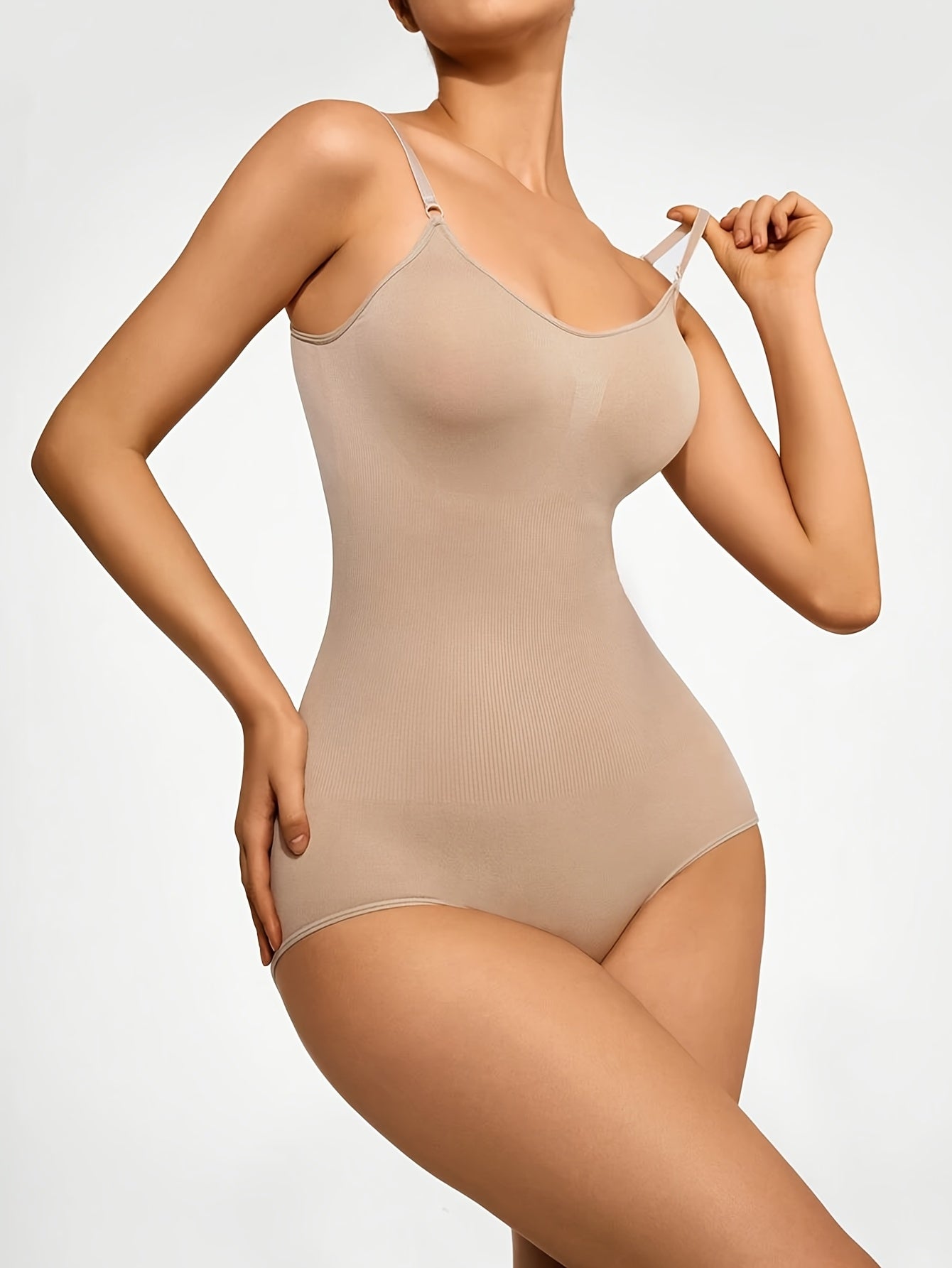 Body sculptant intégral pour femme type Spanx, soutien de la posture, taille haute avec contrôle du ventre et effet lifting poitrine