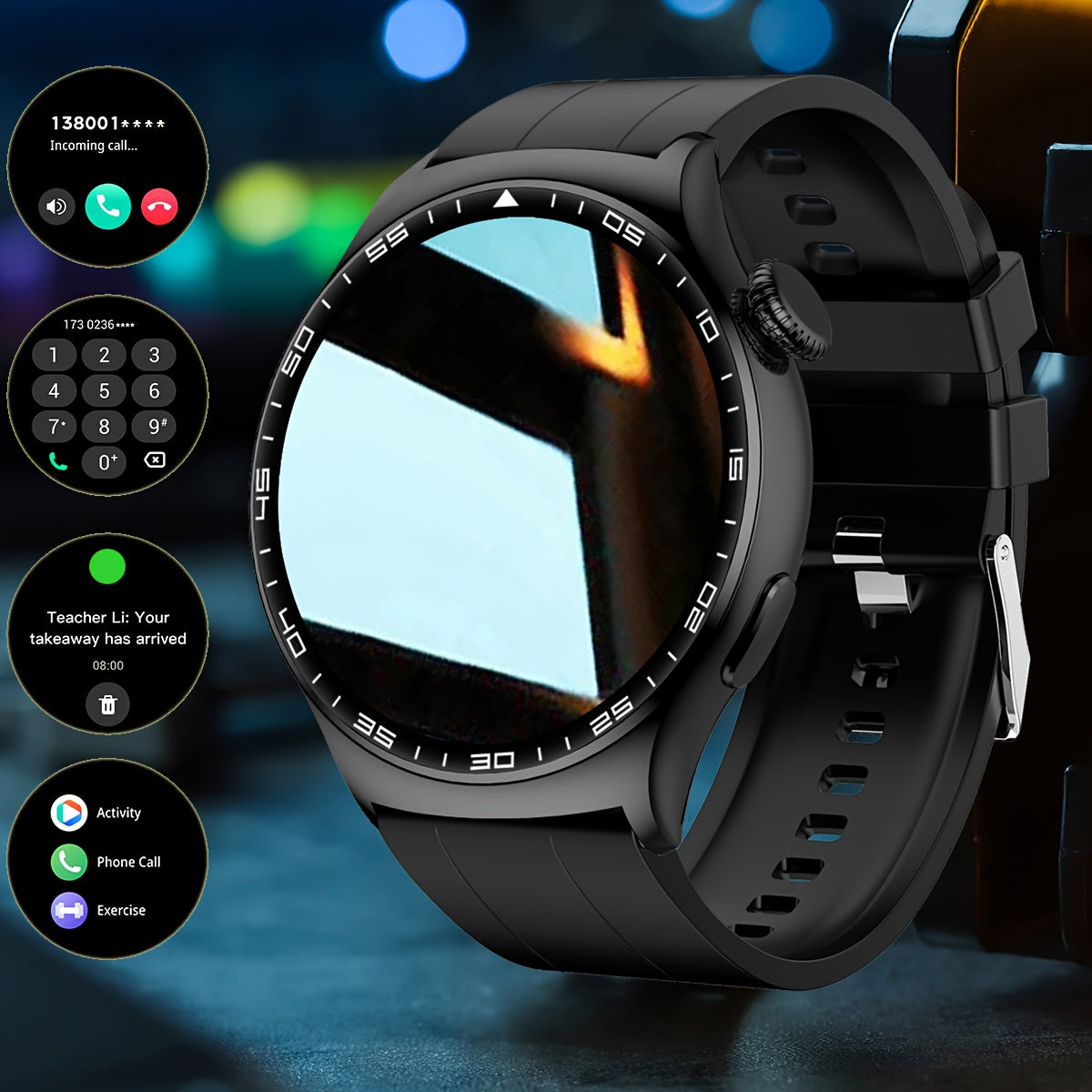 Montre Connectée Compatible iPhone/Android – Écran HD 1,51", Bluetooth 5.3, Appels Sans Fil, Assistant Vocal, 100+ Modes Sport, Compteur de Pas, Notifications, Synchronisation Mobile & Météo – Smartwatch Unisexe