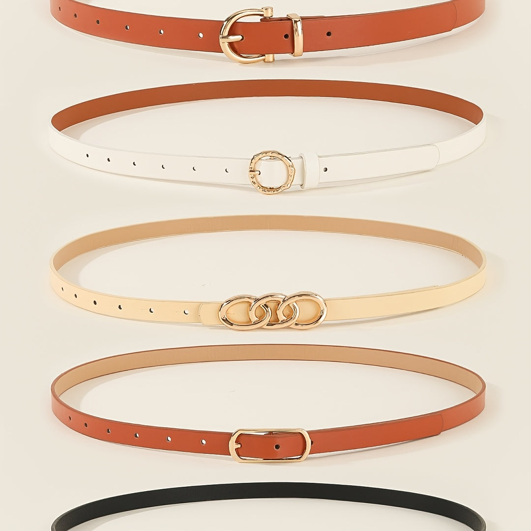 Lot de 5 ceintures tendance pour femmes – Accessoires multifonctionnels, adaptés pour manteaux et robes, ceinture avec zip, accessoire pour manteau et robe, design minimaliste, esthétique classique, couture renforcée